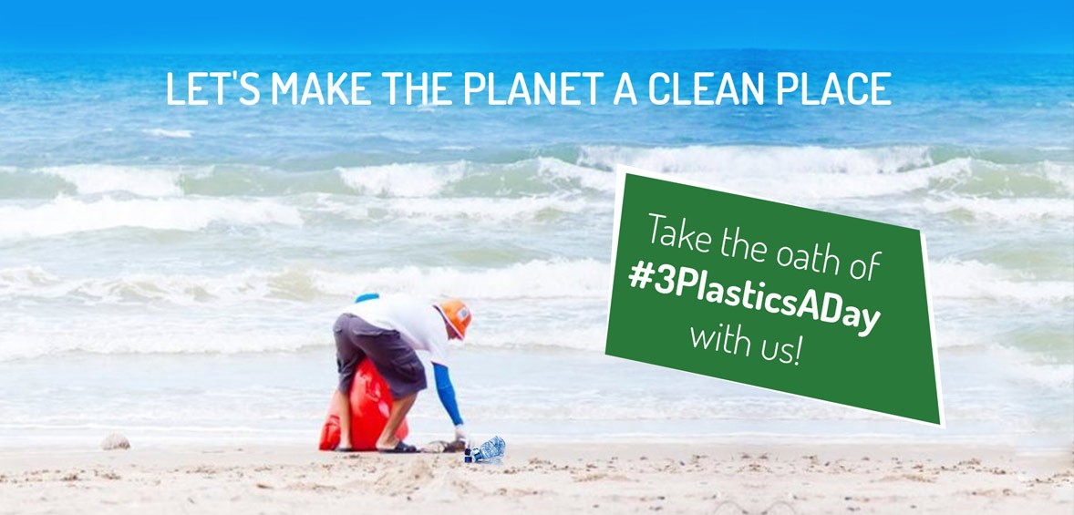 #3PlasticsADay - Let's Make The Planet A Clean Place turtle-banner1